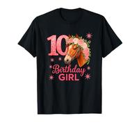 10th Birthday Horse Girl Turning Nine Cowgirl Pony Party T-Shirt