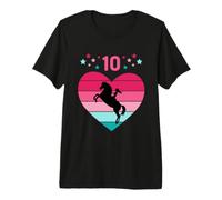 10th Birthday Horse Riding Girl Premium T-Shirt