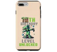 10th Birthday Level Unlocked Pixel Dab 10 Bday Gamer Boys Case for iPhone 7 Plus/8 Plus