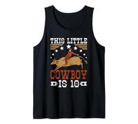 10th Birthday Mexican Bull Riding Rodeo Little Cowboy Kid Tank Top