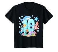 10th Birthday Ocean Sea Animals Cute Birthday T-Shirt