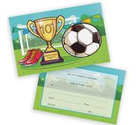 10th Birthday Party Invitations Kids - GOAL!! Its Football Time 28 Pack - Childrens Birthday Invitations for Boys/Girls A6 Bday Party Invites Invitation Cards with Folding Envelopes