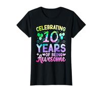 10th Birthday Shirt For Girls 10 Year Old Tie Die Birthday T-Shirt