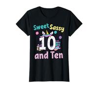 10th Birthday Unicorn Sweet Sassy Ten 10 Year Old Bday Girls T-Shirt