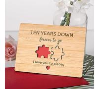 10th Wedding Anniversary Cards for Wife Husband, Bamboo 10th Wedding Anniversary Unique Gifts for Her Him, 10 Years Wedding Anniversary Best Gifts, Tin Wedding Anniversary Unusual Gift