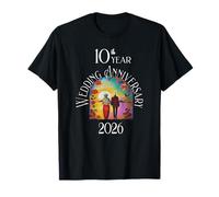 10th Year Wedding Anniversary 2026 Art Nouveau Style T-Shirt