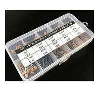 10values 100pcs 16V 1uF 2.2uF 3.3uF 4.7uF 10uF 15uF 22uF 33uF 47uF 100uF Tantalum Capacitor Assorted kit with Free Storage Box Electronic Accessories