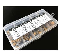 10values 100pcs 25V 1uF 2.2uF 3.3uF 4.7uF 6.8uF 10uF 22uF 33uF 47uF 68uF Tantalum Capacitor Assorted kit with Storage Box