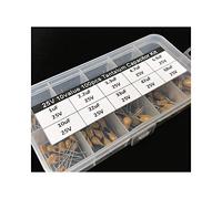 10values 100pcs 25V 1uF 2.2uF 3.3uF 4.7uF 6.8uF 10uF 22uF 33uF 47uF 68uF Tantalum Capacitor Assorted kit with Storage Box Control circuit