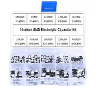 10Values 145Pcs Electrolytic Capacitor Assorted Kit 25V~50V 0.47uF~470uF With Storage Box IDGTTLDF