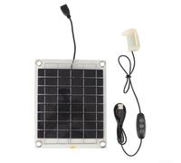 10W 12V Double-Sided Transparent Solar Panel Water Pump for Garden Fountain and Bird Bath, Monocrystalline Silicon Outdoor Solar-Pow