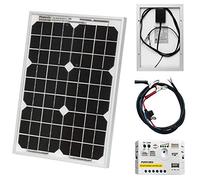 10W 12V Photonic Universe Solar Power kit with 5A Charge Controller and Battery Cables for a Motorhome, Caravan, Camper, Boat or Any 12V System (10 watt)