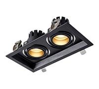 10W,14W,20W Recessed Adjustable Focus Spotlight Dimmable Eyeball Downlight,Canless Led Wafer Light,Rotation Bull's Eye Lights,CRI 90,Black Rectangleglare Trim/10W