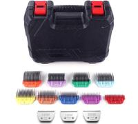 10W/15W/30W Dog Animal Stainless Steel Wide Clipper Attachment Guard Comb Set for A5 Series | Snap-On/Off Design Combs,Only Fir for 10W/15W/30W Wide Blade (12-Piece)
