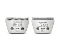 10W+30W Dog Grooming Blades Compatible with Andis,Oster A5,Wahl KM10 | Detachable Replacement Clipper Blades Cut Length 0.5 mm (1/50 Inch) and 1.5 mm (1/16 Inch) For Dog, Cat, Horse