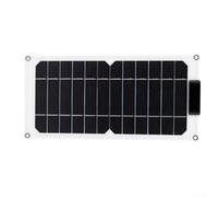 10W Efficient Solar Panel with Dual USB Ports for Direct Sunlight Charging of Multiple Devices During For outdoor tion Activities (White)
