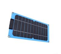 10W Efficient Solar Panel with Dual USB Ports for Direct Sunlight Charging of Multiple Devices During For outdoor tion Activities (Blue)