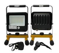 10W LED Work Light with Stand 900 LM 110V Rechargeable Portable Floodlight IP54 Waterproof Cordless Outdoor Lighting for Construction Site Workshop