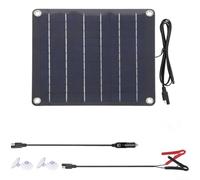 10w Polycrystalline Solar Panel Kit With Sae Output And For Battery Clips For 12v 18v Systems Portable Waterproof Power Charger For Car Rv Boat Camping Outdoor Energy Supply