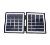 10W Portable Solar Charger, Foldable Silicon Panel with 2 DC Ports, IP65 Waterproof - High Conversion Efficiency, Compact Outdoor Power Supply for Hiking Camping (Black)