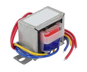 10W Power Transformer EI48 with Input 220V AC and Output 12V 24V AC, Featuring Flame Retardant Rubber Core and Copper Wire Coil (Dual output 12V)