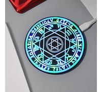 10W Qi Wireless Fast Charger | Magic Circle Quick Charging Pad for All Qi-Enabled Devices,A