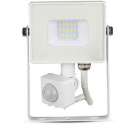 10W SMD PIR SENSOR FLOODLIGHT SAMSUNG CHIP 6400K WHITE BODY- V-TAC