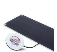10W Solar Fan Light with 54 LEDs, 3-Speed Outdoor Cooling Fan, IP54 Waterproof Garden Light, USB Charging for Phone, Monocrystalline Panel