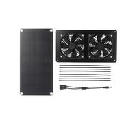 10W Solar Panel Exhaust Fan Kit with for Dual Fans Dog Kennel Storage