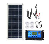 10W Solar Panel Set - 10A-100A Solar Charge Controller, 12V Polycrystalline Power Charger for Motorcycles Caravan Boat Motorcycles RV Battery and More