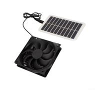 10W Solar Powered Fan Kit Black for durable Design 10W Solar | Quiet motor operation, for ideal for greenhouses, reduces heat buildup, sustainable for solar power, black finish