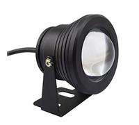 10W Underwater Spotlight - 12-24V Rotation Spotlight, IP68 Waterproof Surface Mounted Pool Lights, Submersible LED Lamps, Outdoor LED Ground Spotlight, For Fish Ponds, Aquariums(Warm white light,B-12V