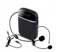 10W Wired/UHF Wireless Mini Fashion Microphone Guide Headset Teaching Lecture Dedicated Portable Amplifier for Teaching(Nero)