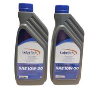 10w30 MULTIGRADE LAWNMOWER OIL 2 X 1LTR LUBETECH OIL FOR MACHINES REQUIRING A MULTIGRADE ENGINE OIL