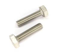10x 1/4" UNF x 1/2" UNF, Hexagon Set Screws Bolts, Fully Threaded, Fine Thread, A2 Stainless Steel, Imperial Sizes High Strength, Corrosion Resistant Fasteners