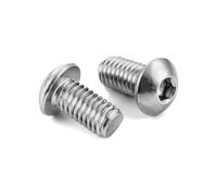 10x 1/4 UNF x 3/4 UNF SOCKET BUTTON HEAD SCREWS A2 STAINLESS STEEL IMPERIAL FINE THREAD HEXAGON ALLEN BOLTS SCREWS for HARLEY, MOTORBIKES, CLASSIC CARS, GP CAMERA MOUNT