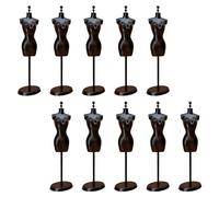 10x 1:6 Dollhouse Miniature Mannequin Stand for Sewing Jewelry Display Black