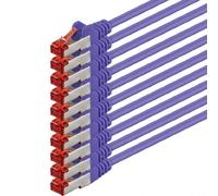 10x 10m - Cat 6 network cable patch cable Cat6 RJ45 SFTP - purple