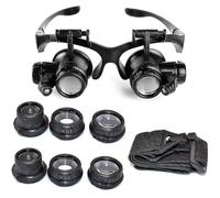 10x 15x 20x 25x Magnification, Adjustable Led Light Loupe For Jewelers Watchmakers