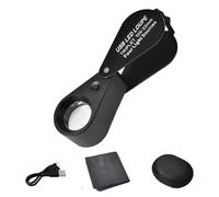 10X 20X 30X Magnification Foldings Jewelers Eye Loupes With 21mm Lens For Jewelry Gemstones Coin Stamps Watches LED Lighted Magnifiers