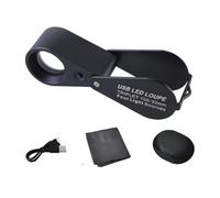10X 20X 30X Magnification Jewelers Eye Loupes with 21mm Lens and LED Light for Gemstones Coin Stamps and Antiques Foldings Magnifiers