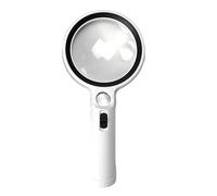 10X / 20X / 45X Magnifier Lens with LED Light Loupe for Inspection Jewelry Stamps Handheld Reading Enlarger with Glass Lens Eye Loupe with Led for Senior Reading Jewelry Inspection