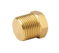 10x 3/8" BSP Solid Brass Plug - Male Thread End Stop for Pipes & Fittings, Leak-Proof Blank Cap