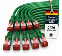 10x 3 meters - Cat 6 network cable patch cable Cat6 RJ45 SFTP - green