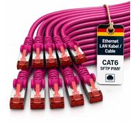 10x 3 meters - Cat 6 network cable patch cable Cat6 RJ45 SFTP - magenta