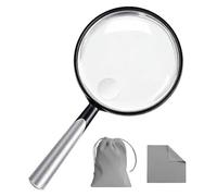 10X 30X Handheld Magnifying Glass for Reading - 110mm Diameter, PMMA Lens, Lightweight & Eco-Friendly ABS Frame, Large Magnifier for Kids Seniors,Suitable for Close Work Hobbies and Science