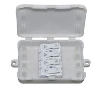 10x 4 PIN SCREWLESS JUNCTION BOX 2A-24A/240V TERMINAL BLOCK INLINE WIRE CHOC BOX, CONNECTION BOX