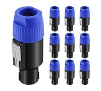 10x 4-Pin Speak-on Audio Adapter Plugs Compatible with NL4FC NL4FX NLT4X | Twist-lock, Waterproof, Noise-free, Audio Connectors Replacement with oxygen-free clips Fit for NL4FC NL4FX NLT4X NL2FC NL2FX