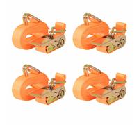 10x/4x Ratchet Tie Down Straps 4 Tonnes Tool Blue/Orange Multi Sizes vidaXL