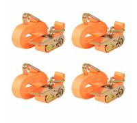 10x/4x Ratchet Tie Down Straps 4 Tonnes Tool Blue/Orange Multi Sizes vidaXL